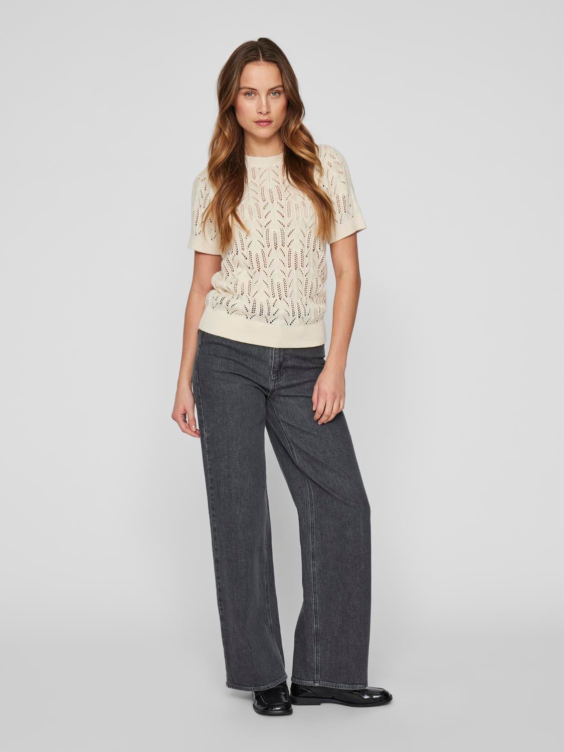VICOTTI Knit Top - Birch - VERO MODA & VILA Bergvik